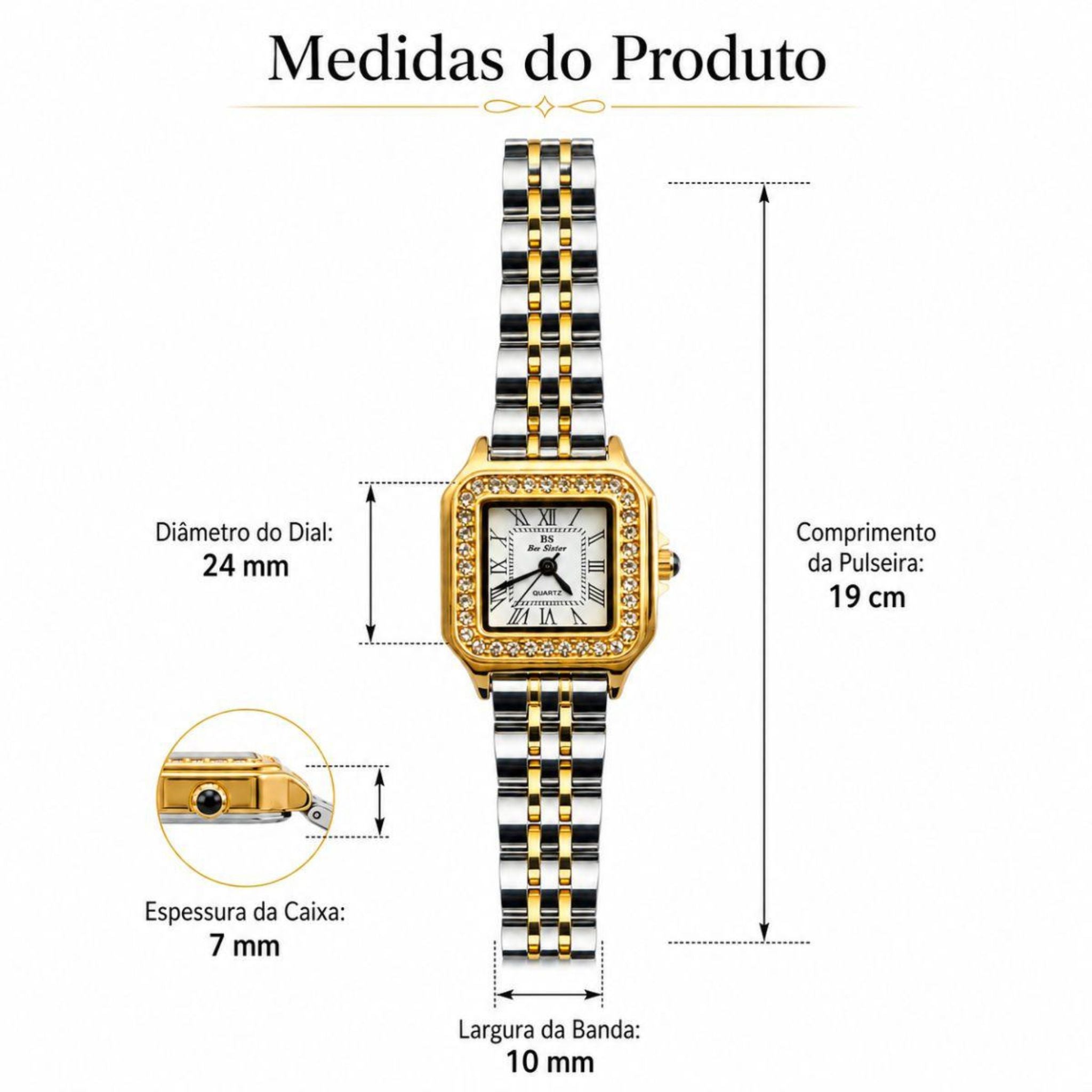 Relógio Feminino Vitta — Elegância em Aço Inox