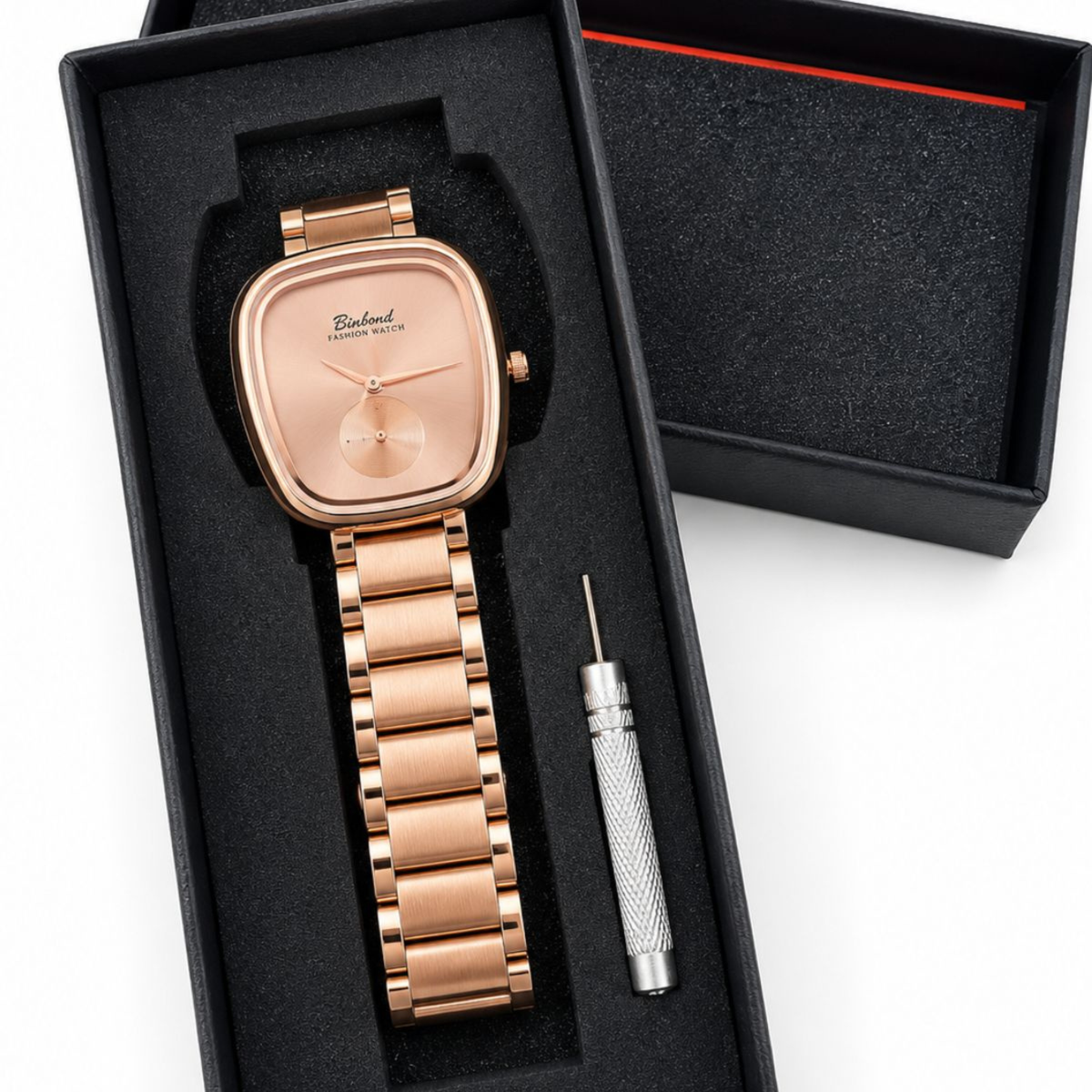 Relógio Feminino Zoe — Elegância Rosé em Aço Inox