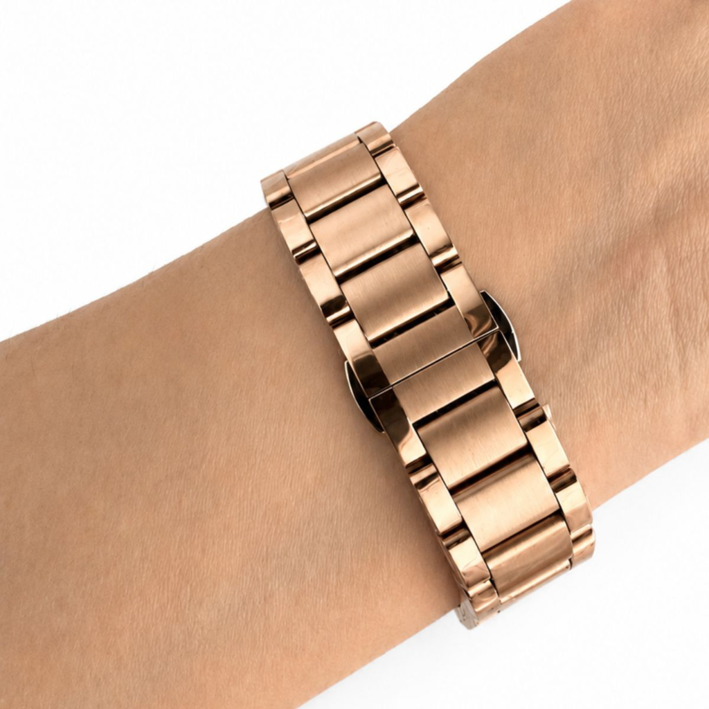 Relógio Feminino Zoe — Elegância Rosé em Aço Inox