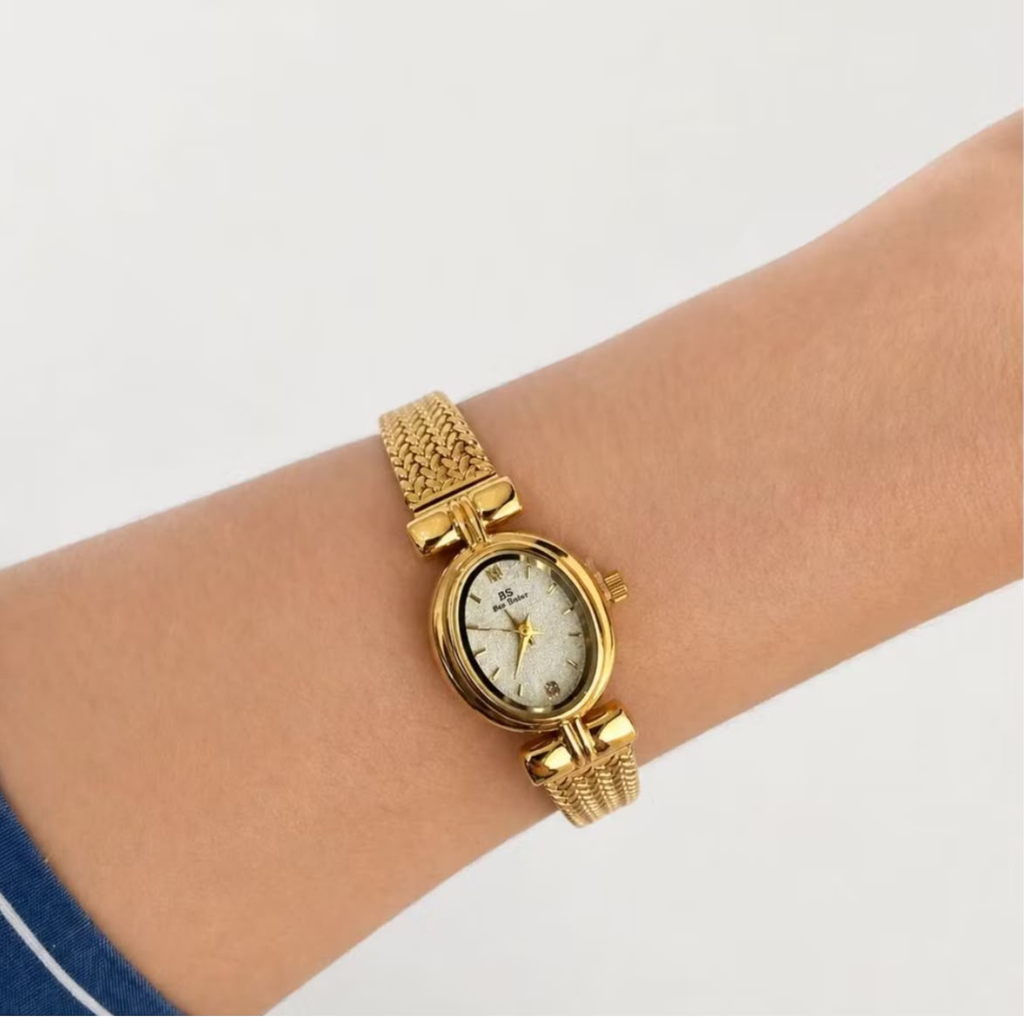 Relógio Feminino Liz Dourado em Aço Inox — Elegante e Clássico