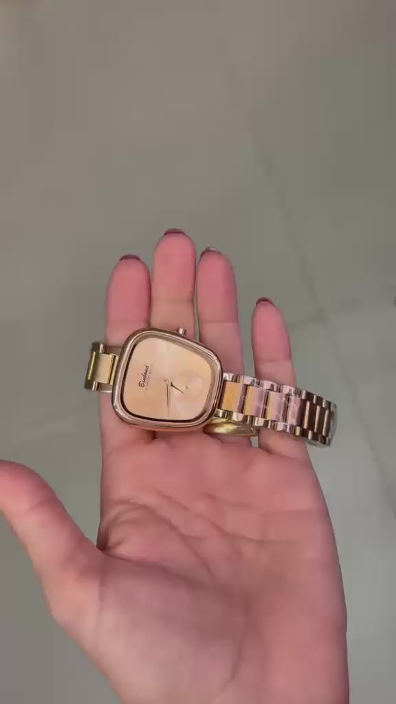 Relógio Feminino Zoe — Elegância Rosé em Aço Inox